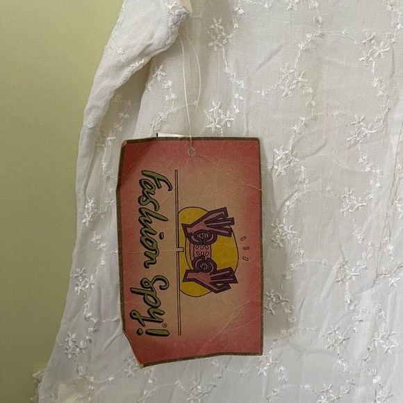 Fashion Spy Vintage Y2K White Embroidered Top - Picture 6 of 7